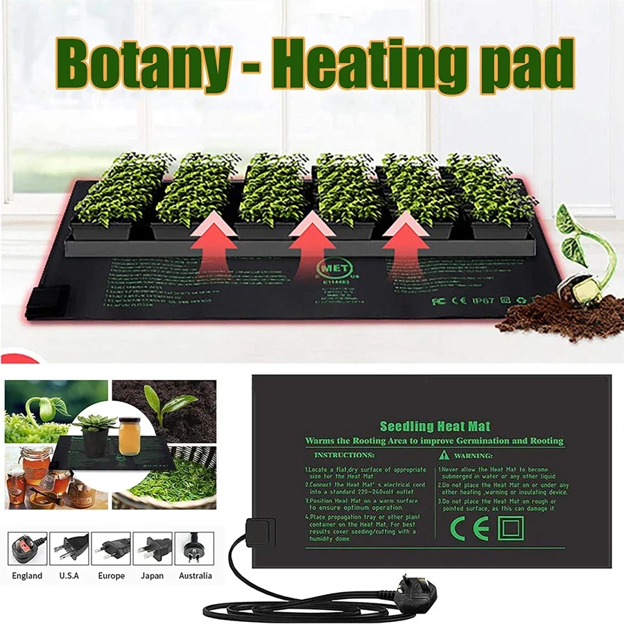 4 ขนาด 220V EU Plug ต้นกล้าควา - Heat Mat Seedling บทวิจารณ์และราคา