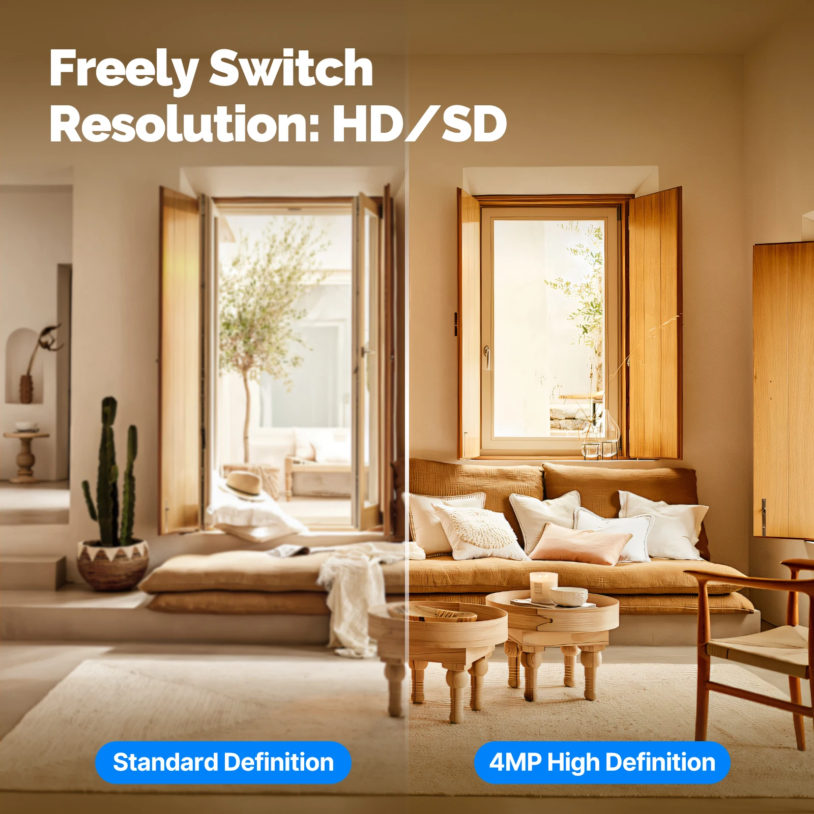 MOESTuya WiFi ในร่ม Pan/Tilt ก - Eufy Camera E220 บทวิจารณ์และราคา